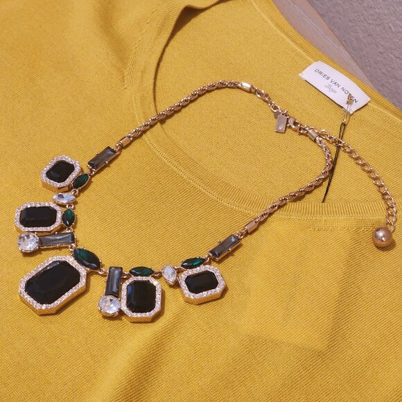 Brand New!! KATE SPADE: Gold|Emerald Green|Charcl Gray|Black|CZ|Crystal|Necklace - Picture 5 of 10